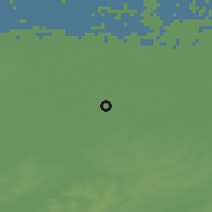 Shaded relief of the 49 km around Gent, drawn from the GMTED2010 grid