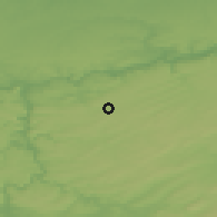 Shaded relief of the 49 km around Gesves, drawn from the GMTED2010 grid