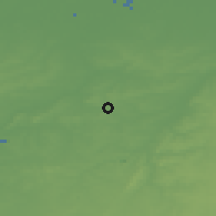 Shaded relief of the 49 km around Gooik, drawn from the GMTED2010 grid
