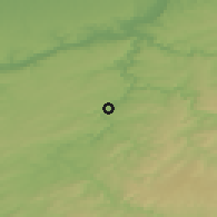 Shaded relief of the 49 km around Hamoir, drawn from the GMTED2010 grid