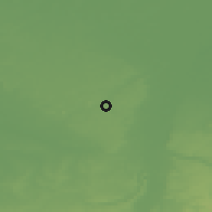 Shaded relief of the 49 km around As, drawn from the GMTED2010 grid