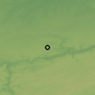 Shaded relief of the 49 km around Héron, drawn from the GMTED2010 grid