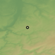 Shaded relief of the 49 km around Herve, drawn from the GMTED2010 grid