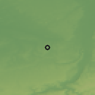 Shaded relief of the 49 km around Hoeselt, drawn from the GMTED2010 grid