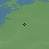 Shaded relief of the 49 km around Hooglede, drawn from the GMTED2010 grid