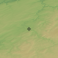 Shaded relief of the 49 km around Hotton, drawn from the GMTED2010 grid