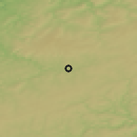 Shaded relief of the 50 km around Houffalize, drawn from the GMTED2010 grid