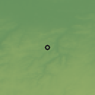 Shaded relief of the 49 km around Huldenberg, drawn from the GMTED2010 grid