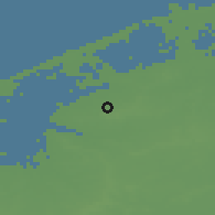 Shaded relief of the 49 km around Ichtegem, drawn from the GMTED2010 grid