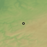Shaded relief of the 49 km around Jalhay, drawn from the GMTED2010 grid