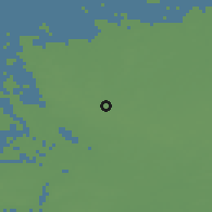 Shaded relief of the 49 km around Kalmthout, drawn from the GMTED2010 grid