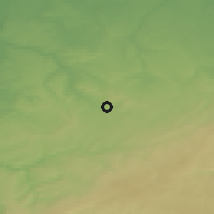 Shaded relief of the 49 km around Kelmis, drawn from the GMTED2010 grid