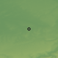 Shaded relief of the 49 km around Kortessem, drawn from the GMTED2010 grid