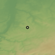 Shaded relief of the 49 km around Aubel, drawn from the GMTED2010 grid