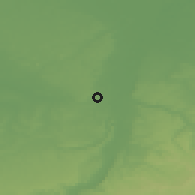 Shaded relief of the 49 km around Lanaken, drawn from the GMTED2010 grid