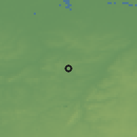 Shaded relief of the 49 km around Lennik, drawn from the GMTED2010 grid