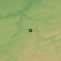 Shaded relief of the 49 km around Aywaille, drawn from the GMTED2010 grid