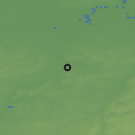 Shaded relief of the 49 km around Liedekerke, drawn from the GMTED2010 grid