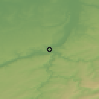 Shaded relief of the 49 km around Liège, drawn from the GMTED2010 grid
