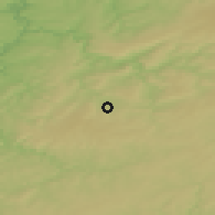 Shaded relief of the 49 km around Lierneux, drawn from the GMTED2010 grid