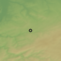 Shaded relief of the 49 km around Limbourg, drawn from the GMTED2010 grid