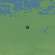 Shaded relief of the 49 km around Lokeren, drawn from the GMTED2010 grid