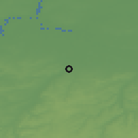 Shaded relief of the 49 km around Machelen, drawn from the GMTED2010 grid