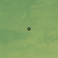 Shaded relief of the 49 km around Manage, drawn from the GMTED2010 grid