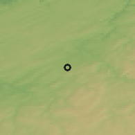 Shaded relief of the 49 km around Marche-en-Famenne, drawn from the GMTED2010 grid
