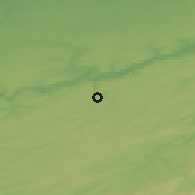 Shaded relief of the 49 km around Marchin, drawn from the GMTED2010 grid