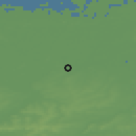 Shaded relief of the 49 km around Melle, drawn from the GMTED2010 grid