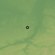 Shaded relief of the 49 km around Bassenge, drawn from the GMTED2010 grid