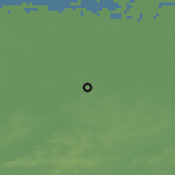 Shaded relief of the 49 km around Merelbeke, drawn from the GMTED2010 grid