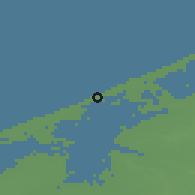 Shaded relief of the 49 km around Middelkerke, drawn from the GMTED2010 grid