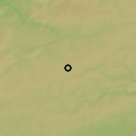Shaded relief of the 50 km around Bastogne, drawn from the GMTED2010 grid