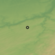 Shaded relief of the 49 km around Nandrin, drawn from the GMTED2010 grid