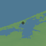 Shaded relief of the 49 km around Nieuwpoort, drawn from the GMTED2010 grid