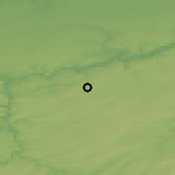 Shaded relief of the 49 km around Ohey, drawn from the GMTED2010 grid