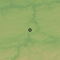 Shaded relief of the 49 km around Onhaye, drawn from the GMTED2010 grid