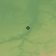 Shaded relief of the 49 km around Oupeye, drawn from the GMTED2010 grid