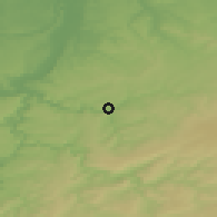 Shaded relief of the 49 km around Pepinster, drawn from the GMTED2010 grid