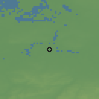 Shaded relief of the 49 km around Puurs, drawn from the GMTED2010 grid