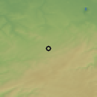 Shaded relief of the 49 km around Raeren, drawn from the GMTED2010 grid