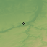 Shaded relief of the 49 km around Saint-Nicolas, drawn from the GMTED2010 grid