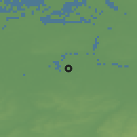 Shaded relief of the 49 km around Sint-Amands, drawn from the GMTED2010 grid
