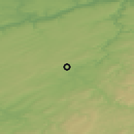 Shaded relief of the 49 km around Somme-Leuze, drawn from the GMTED2010 grid
