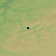Shaded relief of the 49 km around Stoumont, drawn from the GMTED2010 grid
