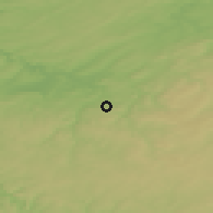 Shaded relief of the 50 km around Tellin, drawn from the GMTED2010 grid