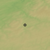 Shaded relief of the 50 km around Tenneville, drawn from the GMTED2010 grid