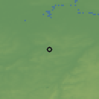 Shaded relief of the 49 km around Ternat, drawn from the GMTED2010 grid